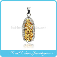 Truthkobo Old Design 316l Stainless Steel Two Tone Blessed Mother Mary Pendant Jewelry